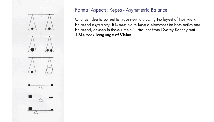 active balance from Language of Vision, G Kepes, 1944