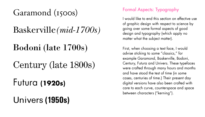 some classic typefaces
